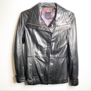 Ted Baker Soft Leather Asymmetrical Zip Jacket 1
